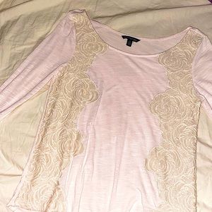 Floral Lace Small Long Sleeve Top